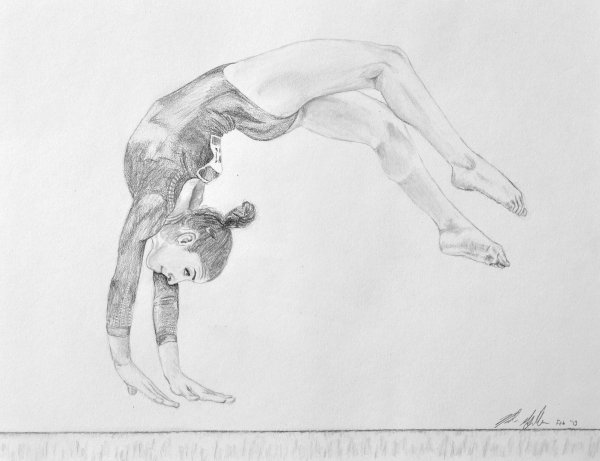 Гимнастка рисунок