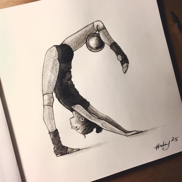 Раскраска гимнастка