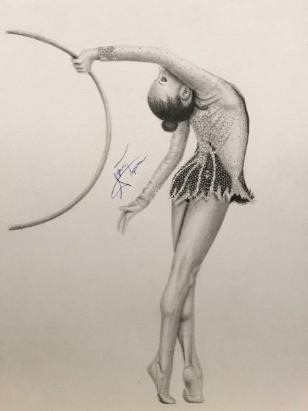 Гимнастка рисунок