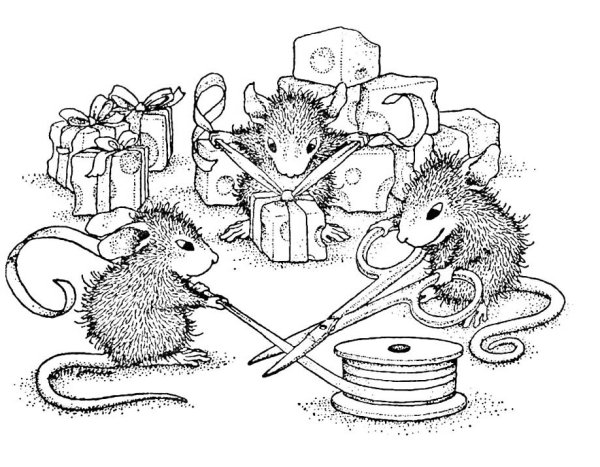 Мышь и крыса раскраска