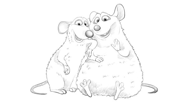 Рисунок мыши для срисовки