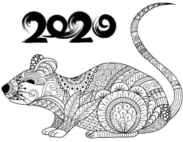 Раскраски 2020 года