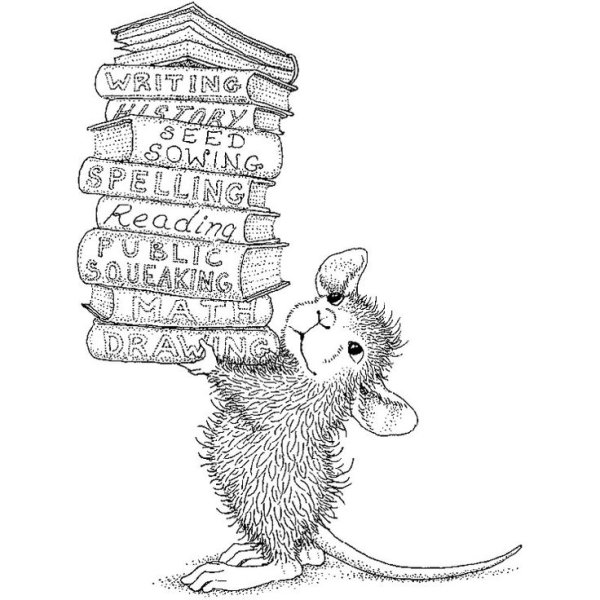 Мышка с книжкой рисунок