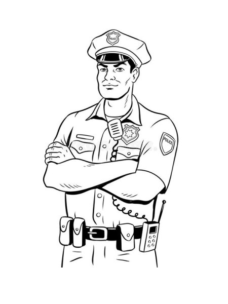 Полицейский для раскрашивания