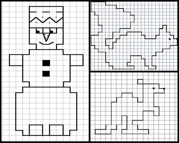 Рисунки по клеточкам