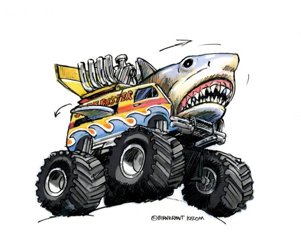 Хот Вилс тигровая акула