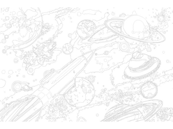 Раскраска по номерам космос