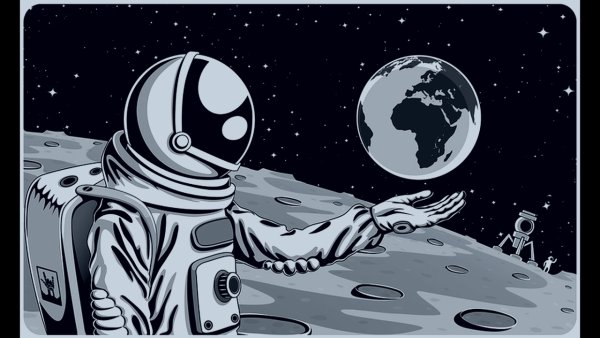 Рисунок котдню космонавтики