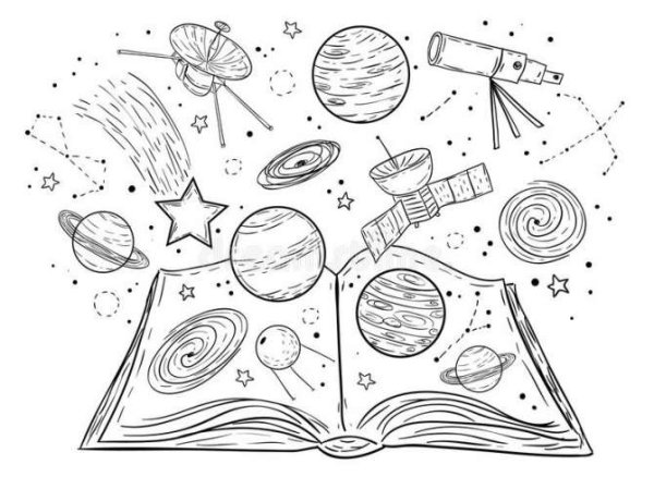 Раскраска. В космосе