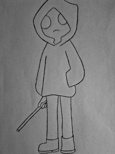 Маска крик карандашом