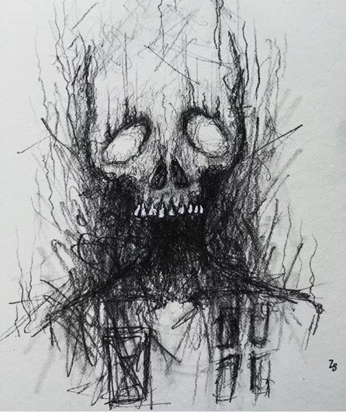 Рисунки страшные для срисовки легкие