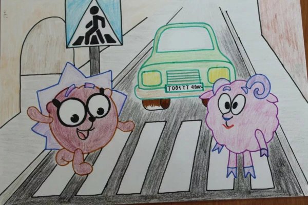 Рисунок ПДД В школу 3 класс карандашом для срисовки