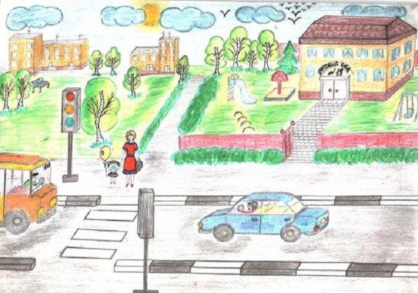 Рисунок на тему ПДД