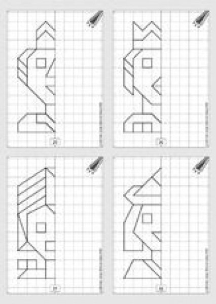 Дорисовать вторую половину рисунка