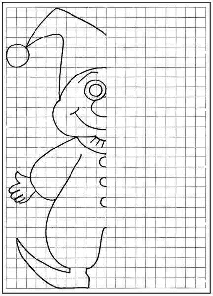 Дорисуй вторую половину сложные