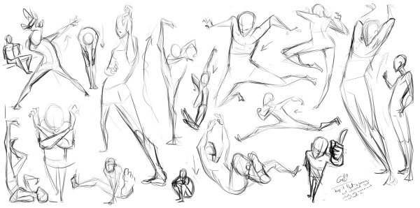 Пафосные позы для рисования