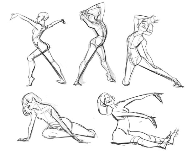 Статичные позы для рисования