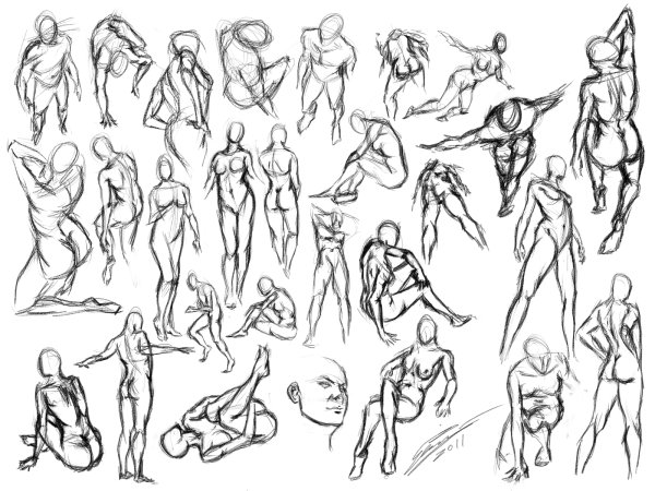 Позы и ракурсы для рисования