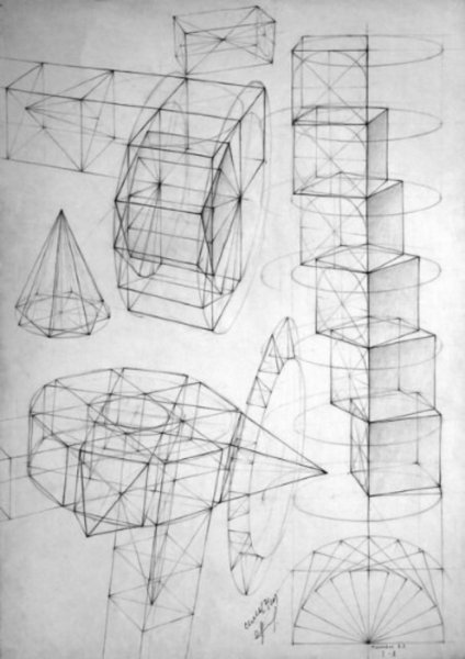 Линейная перспектива с одной точкой схода улица
