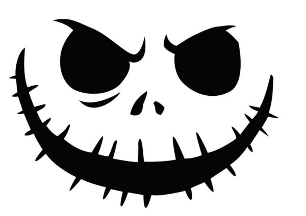 Джек Скеллингтон трафарет для тыквы