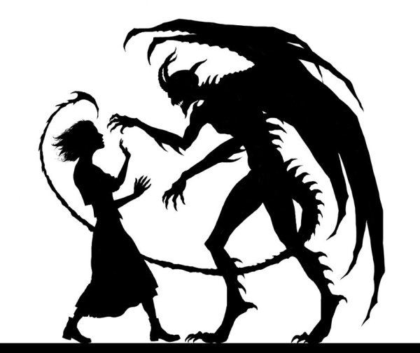 Силуэт демона