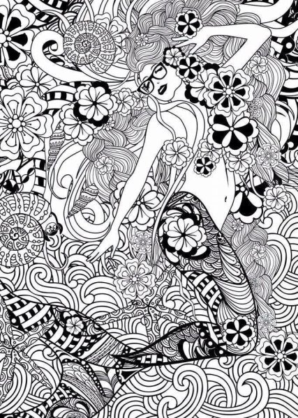 Рисунки для раскрашивания взрослым