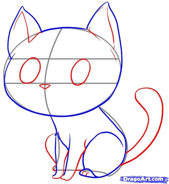 Лёгкие рисунки кошек