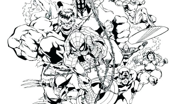 Раскраски Марвел отряд