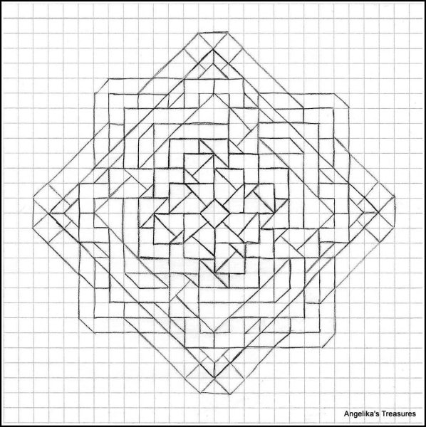 Узоры по клеточкам сложные