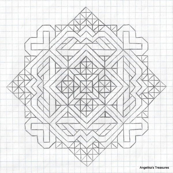 Рисование по клеточкам узоры сложные