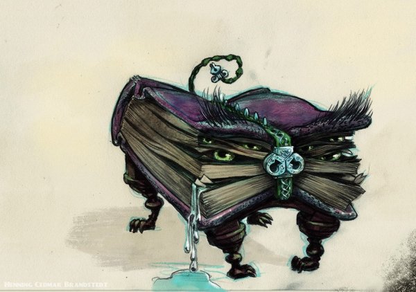 Книжный червь монстр арт