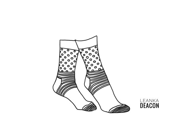 Носки карандашом