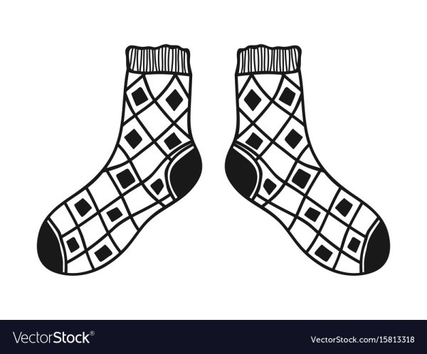 Носки с узором раскраска для детей