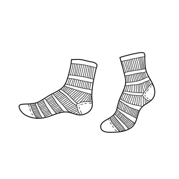 Носки вектор чб