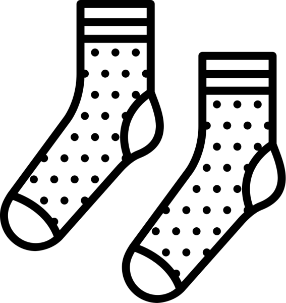 Носок раскраска для детей