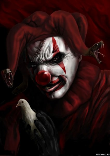 Шут черно белый