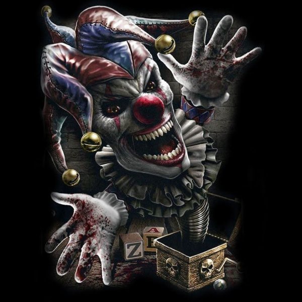 Страшное лицо карандашом