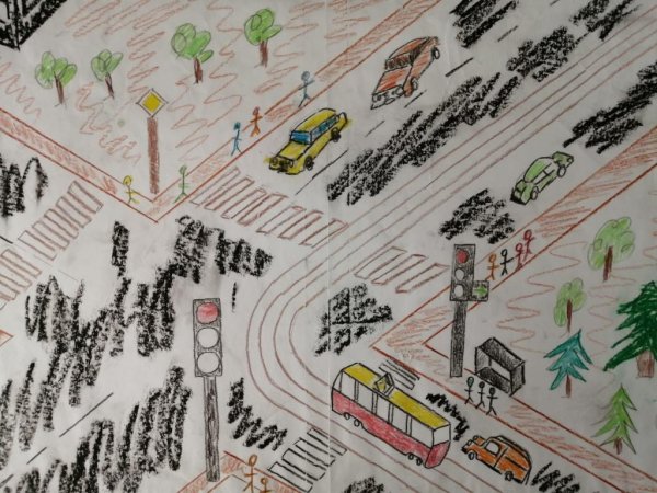 Перекресток рисунок