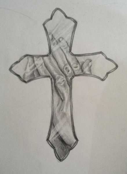 Крест карандашом