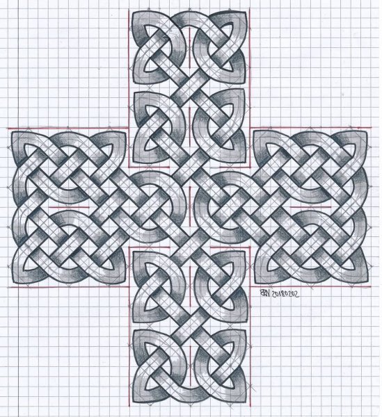 Восьмиконечный православный крест тату