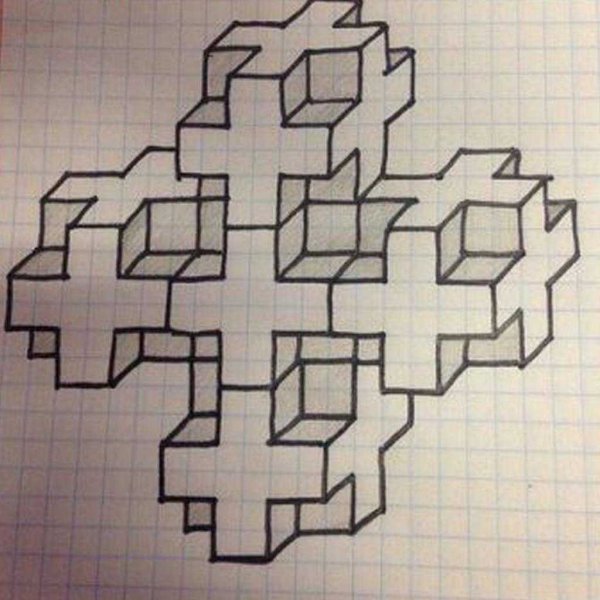 Крест карандашом