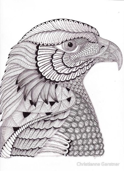 Орел Зентангл