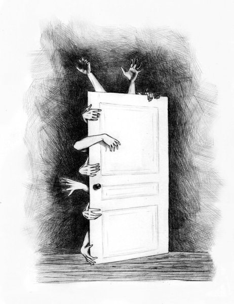 Дверь карандашом