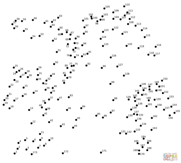 Рисование по точкам с цифрами