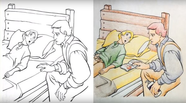 Раскраски в руках взрослых