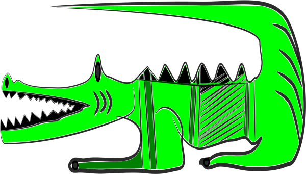 Логотип веселого крокодила