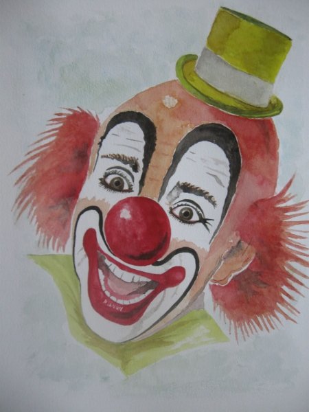 Детские рисунки клоуна карандашом