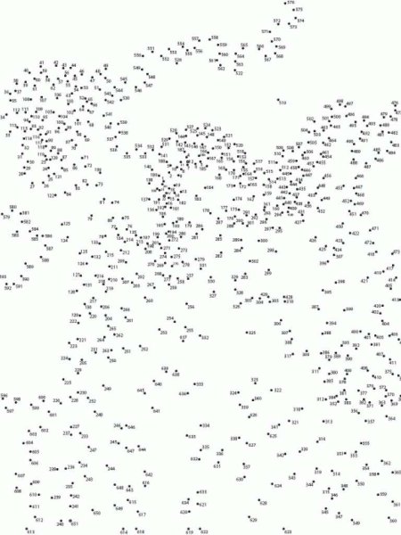 Рисование по точкам с цифрами для взрослых