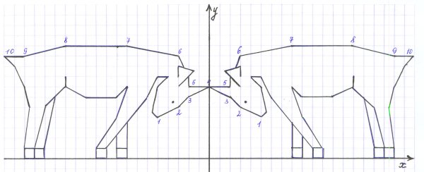Симметричные фигуры животных