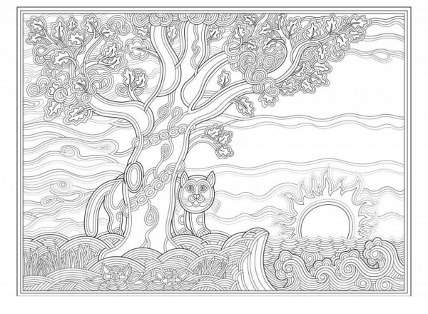 Златая цепь на дубе том раскраска